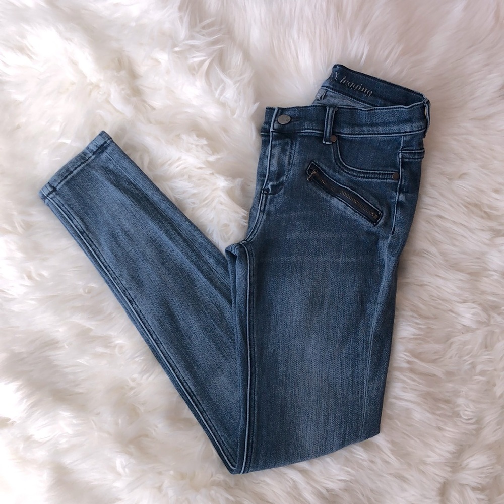 New York And Company Jean Zipper Leggings